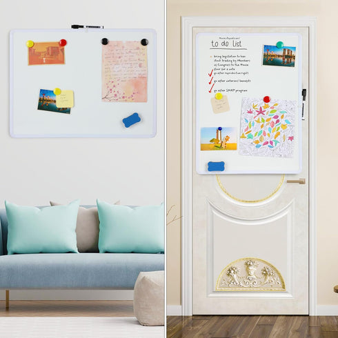 Mr. Pen Dry Erase Board, 18” x 24” with Black Marker, White Frame, Magnetic Whiteboard for Wall Use