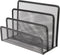Operitacx Metal Letter Magazine Tray, Black Desk Holder with Folder Slots for Paper Document Organization