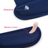 MOSISO Ergonomic Wrist Rest Support for Mouse Pad & Keyboard Set, Navy Blue Non-Slip Base Cushion for Home/Office