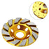 5pcs Turbo Diamond Grinding Cup Wheel, 4 Inch-12 Segs Heavy Duty Concrete Stone Ceramic for Angle Grinder (Yellow)