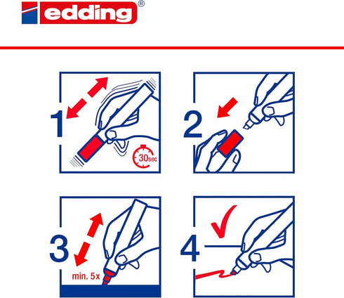 edding 4090 Chalk Marker, Multi-Coloured, 5 Chalk Pens for Chalkboards, Windows, Glass, Liquid Chalk
