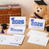 Motipuns 50 Sets 2026 Blue Graduation Thank You Cards with Envelopes and Stickers Pre-printed Message Bulk Appreciation