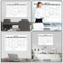 Large Undated Dry Erase Calendar for Wall - 1 Month, 40" x 30", Reusable Laminated with 8 Round Stickers