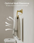 Gold Towel Ring for Bathroom, Stainless Steel Hand Towel Holder Wall Mounted, Brushed Finish Towel Holder Heavy Duty