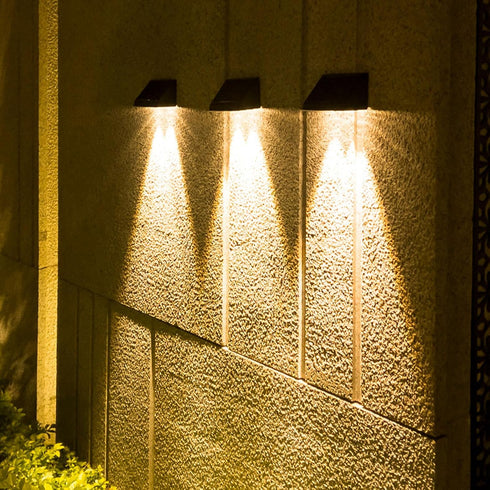 Lights,IP54 Topyond Solar Wall Light Outdoor,Cordless Solar Fence Waterproof Automatic LED Solar Powered Wall Sconces
