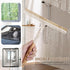 QuiVix 3 Pack Set 2-in-1 Hard Bristle Scrub Brush with Long Wooden Handle, Heavy-Duty Scrubbing Brushes with Scraper