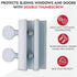 NU-SET Sliding Window Lock, Double Thumb Screw Window Lock for Home Security, White