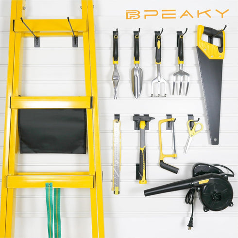 25PC Black Slatwall Hooks 8 Inch, Heavy Duty Slatwall Accessories, Tool Hanger for Slat Wall