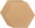 PATIKIL 12x10" 1/4" Thick Cork Board Tiles, 4 Pack Self-Adhesive Hexagon Bulletin Board for Home Office Classroom DIY,