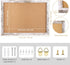 Cork Board Bulletin Board, Decorative Hanging Framed Cork Boards for Walls, Pin Board Vision Board for School Home Kitchen and Office, Bulletin Board with White Wood Frame (2636,WH,1pc) by Aitakatta