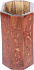 Floral Desk Supplies Organizer, Unique Mesh Pen Cups/Pencil Holder Wood Design for Kids, Office, and Home Decor Gifts