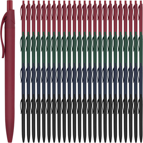deegtran 200 Pack No Bleed Black Pens, Retractable Ballpoint Medium Point, Smooth Ink, 1.0MM Black Ink