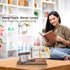 Home Smart Style Wooden Triangle Book Stand & Reading Valet Book Rest with Cup, Phone, Glasses & Pen Holder Thumb Book