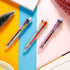 Hicarer 16 Pack Multicolor Pens, 8-in-1 Retractable Ballpoint Pens, 8 Colors Transparent Barrel for Office School