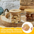 6 Packs Set Tessco for you Yogurt Jar Lids Bamboo Wood for Jars Reusable Lid with Silicone Sealing Rings and Different