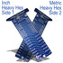 Heavy Hex Gauge Pocket Tool for Nut & Bolt Size Measurement, High Temp, Durable Metal, Laser Engraved