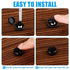 Shknldzsm 3 Inch (80) Shutter Screws and Caps Hinged Screw Covers with Plastic Black Caps Snap Covers Flip Tops