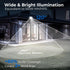 20W IP65 180Knuckle, 2800LM 120V 5000K 2 Pack, CINOTON LED Flood Lights Outdoor, Waterproof Exterior Security Wall