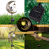 Solar Garden Lights Outdoor Decor,Moon Fairy Crackle Glass Lights,Waterproof Warm White LED Metal Stake Ornament