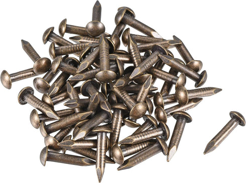 uxcell 60pcs Small Tiny Brass Nails 3mmx15mm(DXL) for DIY Wooden Boxes, Bronze Tone