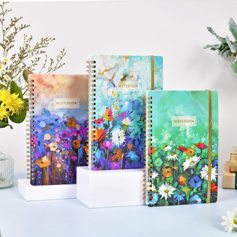 Spiral Notebook, 3 Pack A5 Ruled Journal, 8.3'' × 6'', 3 × 160 Pages for School & Home