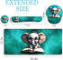 Desk Mat Desk Pad, Large Gaming Mouse Pad with Wrist Rest, Cute Elephant Home Office Decor