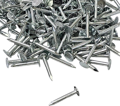 (500 Pack) 1 Inch Galvanized Roofing Nails, Professional Grade for Fastening Roofing Felt and Insulation