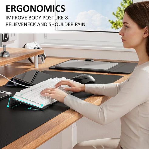 Acrylic Computer Keyboard Stand for Desk, Keyboard Riser Tilt Lift, Keyboard Holder for Desktop, Desk Keyboard