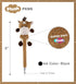 Puzzled DolliBu Brown Horse Plush Pen - Cute and Soft Farm Life Stuffed Animal Ballpoint Novelty Pen Toy, Writing Pen