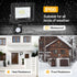 Motion Sensor Flood Light Outdoor, 20W Plug in Light with 4.9ft Cord, IP66 Waterproof Floodlights
