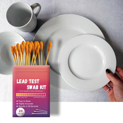 Lead Test Kit (20 Pcs Lead Check Swabs) Results in 20-Seconds Using Water Only, No White Vinegar Required