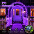 2 Pack 66ft 200 8 QITONG Solar Fairy Lights Outdoor Waterproof, Each LED Purple Christmas String Lights, Silver Wire