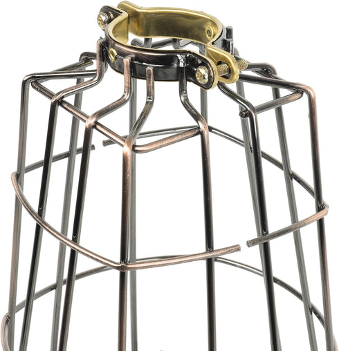 Bronze Long Metal Wire Light Cage Guard for Pendant Lamps - Customizable Design
