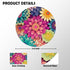 BILLAION 7.9x7.9 Inch Boho Colorful Floral Mouse Pad for Desk, Vibrant Rustic Flower Botanical Aesthetic Mousepad