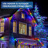 L LAMPOP 200LED 8 Firecracker String Lights Starry Light Modes USB with Remote Waterproof Indoor Outdoor Decorative