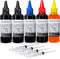 Printer Ink Dye Refill Kit for HP 61 60 62 63 950 902 564 920 901 940, 2 Black, 1 Cyan, 1 Magenta, 1 Yellow, 100ML x5