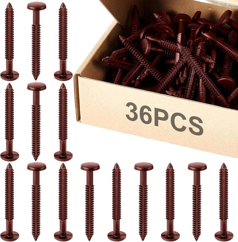 Blulu 36 Pcs 3 Inch Vinyl Shutter Fastener Window Panel Peg Lok Pin