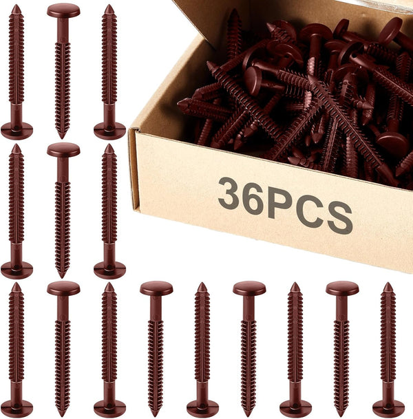 Blulu 36 Pcs 3 Inch Vinyl Shutter Fastener Window Panel Peg Lok Pin