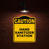 8.5 10 inches HAND SANITIZER STATION Caution Yellow Black Aluminum Composite Sign x
