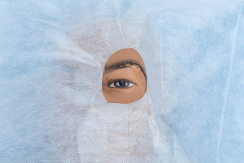 50 3-Ply 18" 26". Dukal Case of Drape Sheets x Fenestrated Sterile Surgical Barrier Drapes. Tissue-Poly-Tissue Medical