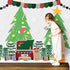 Whaline 139Pcs Christmas Classroom Bulletin Board Decoration Kit, Xmas Tree Red Truck Cutouts with Glue Point Stickers
