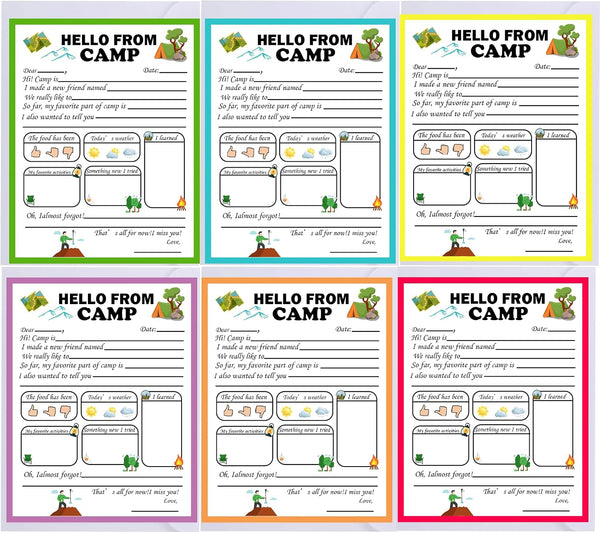 wootile Camp Greeting Cards for Campers How's Camp Notes 18 Sets Adventure Flat