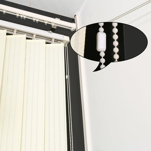 BBTO 30 Pack Chain Connectors Roller Shade Beaded Connector Plastic Replacement Vertical Roman Roller Blind Cord Connector Clips for Window(White) by BBTO