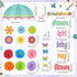 TaoBary 96 Pcs April Showers Bring May Flowers Bulletin Board Cutouts with 3D Tissue Paper Flower Spring Bulletin Board Classroom Decoration for School Home Game Party Supplies(Umbrella)