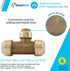 SharkBite 1/2 Inch PVC x 1/2 Inch PVC x 1/2 Inch CTS Slip Tee, Push To Connect Brass Plumbing Fitting, UIP364A by SharkBite