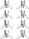 8PCS 3-Side End Corner Bracket Connector with Screws - For 6mm T-Shape Aluminum Extrusion Profile European Standard