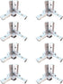 8PCS 3-Side End Corner Bracket Connector with Screws - For 6mm T-Shape Aluminum Extrusion Profile European Standard