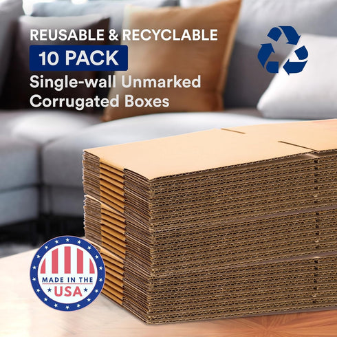 18"L 14"W 12"H (10-Pack) Packaging Packing, Packaging BOX USA Moving Boxes x x Medium + Tape - Shipping, Mailing