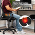4 Settings Mind Reader Heated Memory Foam Seat Cushion with Air-Cloud Support, Slim Ergonomic Cushion with Heat Timer