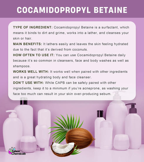 Cocamidopropyl Betaine 946 mL / 32 Ounce - 100% Pure Coco Betaine Natural Surfactant Liquid